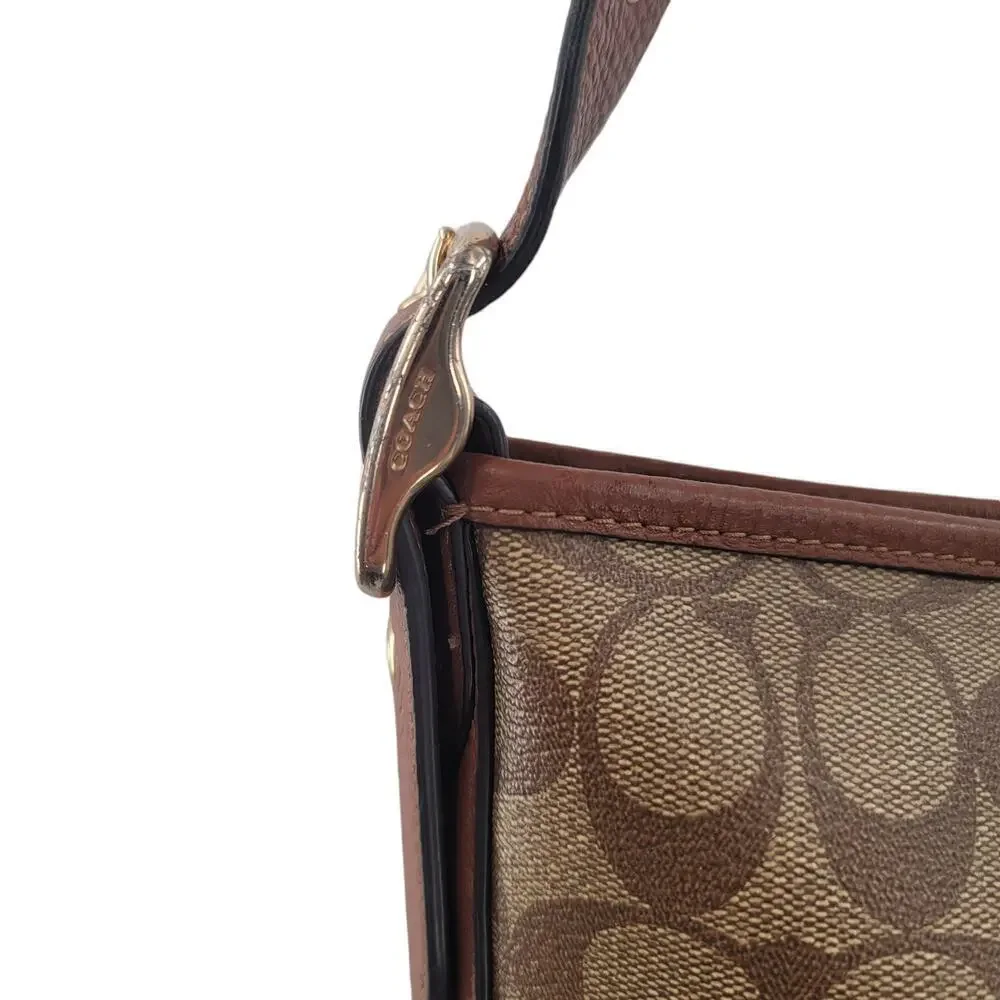 Coach Factory Val Duffle‎ Bag In Signature Canvas Shoulder Bag
